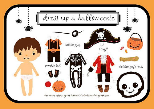 FREE Printable Halloweenie Dress Up Boy - SheSaved®