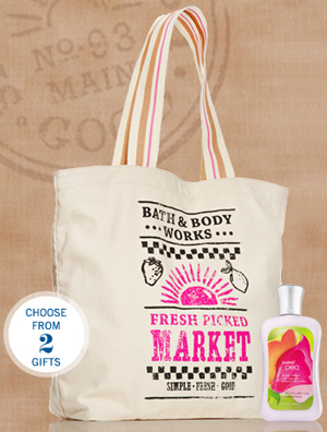 FREE Bath and Body Works Tote and Lotion