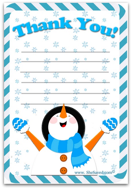 FREE Holiday Thank You Letter Printable