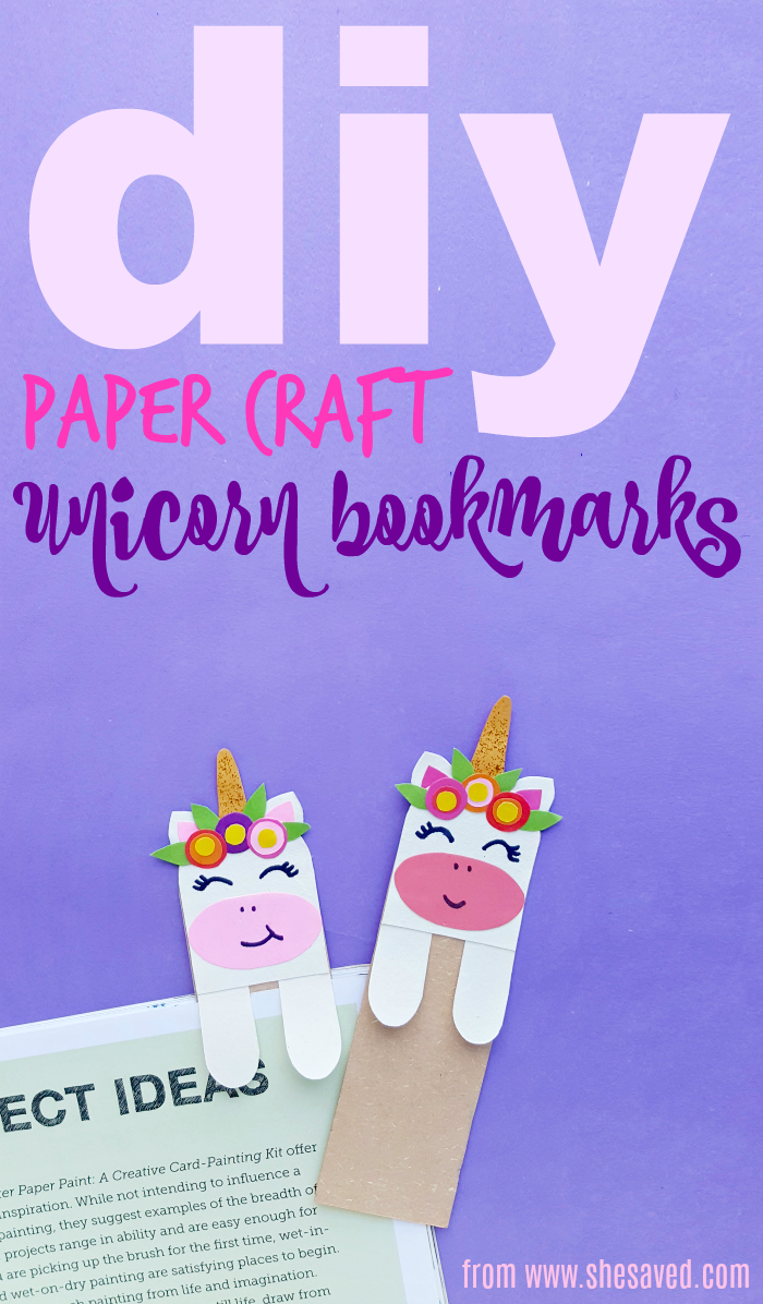 DIY Unicorn Bookmark (with FREE printable template) - SheSaved®