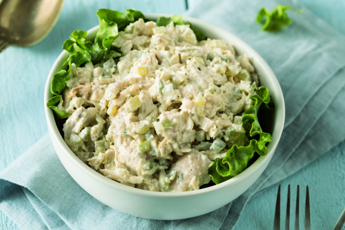 bowl of salad on lettuce