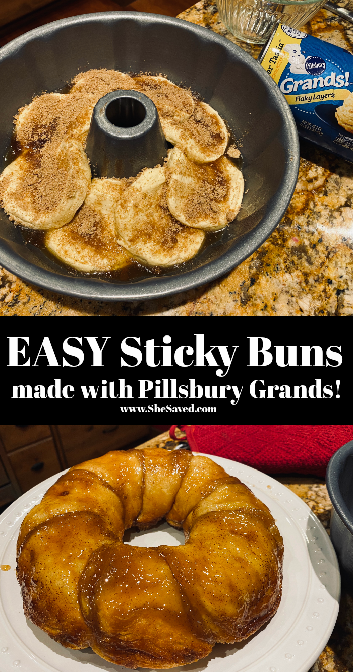 Easy Sticky Buns Breakfast Cinnamon Rolls made with Pillsbury Grands