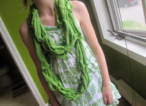 How to Make a Recycled T-shirt Scarf