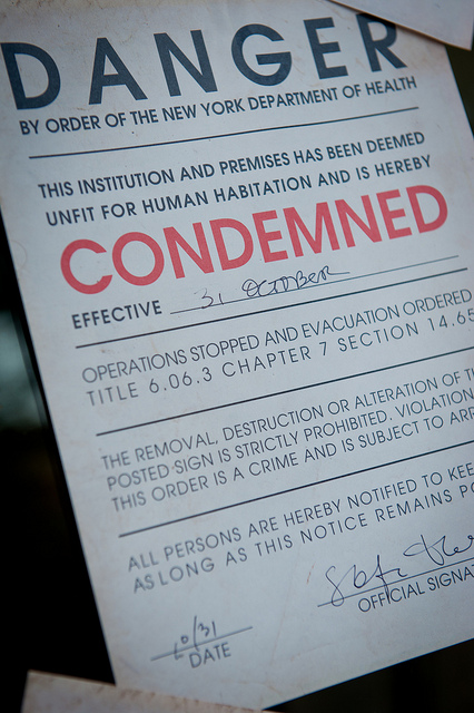 FREE Printable Spooky Halloween Condemned Sign - SheSaved®