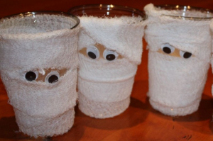 Halloween Arts & Crafts: Mummy Cup Pencil and/or Treat Holders
