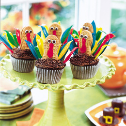 thanksgiving cupcakes: gobbling-good cupcakes