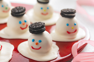 Melting snowmen cookie balls