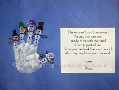 handprint snowman