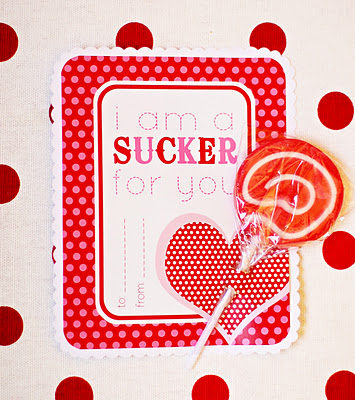 FREE Printable Valentine Sucker Card