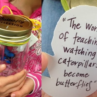 Teacher Gift Idea Butterfly in a Jar