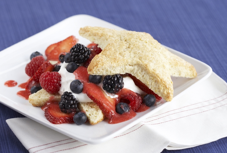 Red White and Blueberry Shortcakes