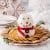 holiday table setting with cute snowman cheese ball and crackers