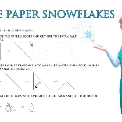 Disney's Frozen FREE Printable: How to Make Paper Snowflakes