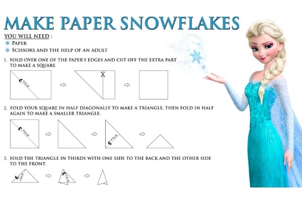 Disney’s Frozen FREE Printable: How to Make Paper Snowflakes