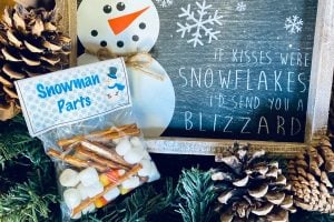 Homemade Gift Idea: Snowman Parts Snack + FREE Printable