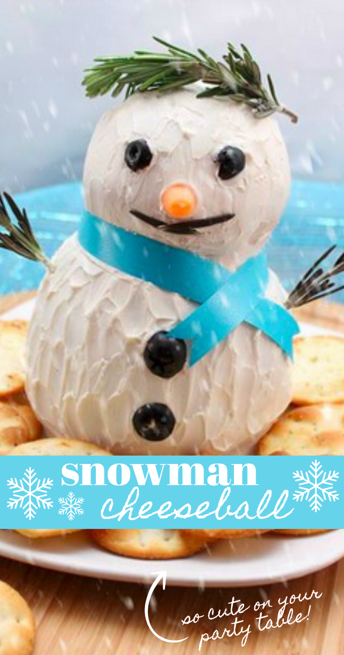 How to make a snowman cheeseball 