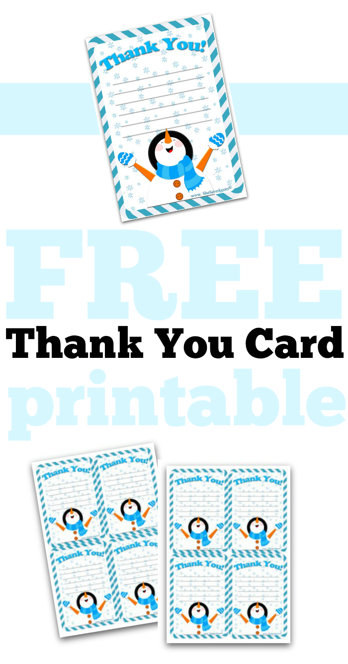 free thank you card printable