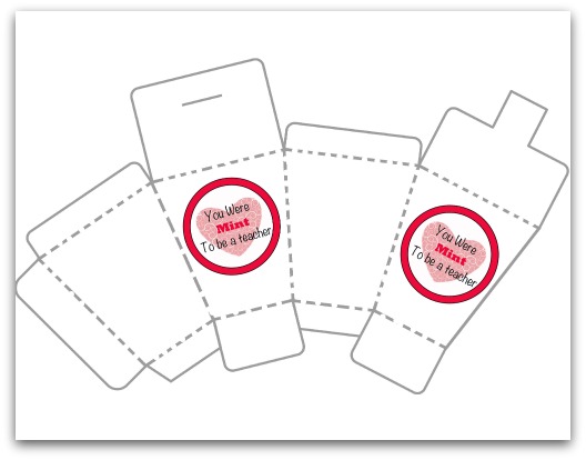 FREE You Were Mint to Be a Teacher Valentine Printables