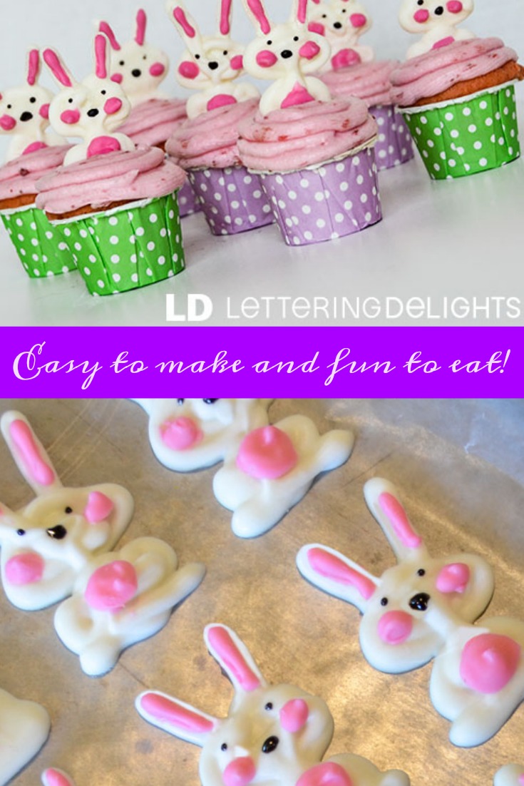These cute Bunny Cupcake Toppers are so easy and fun to make for Easter!