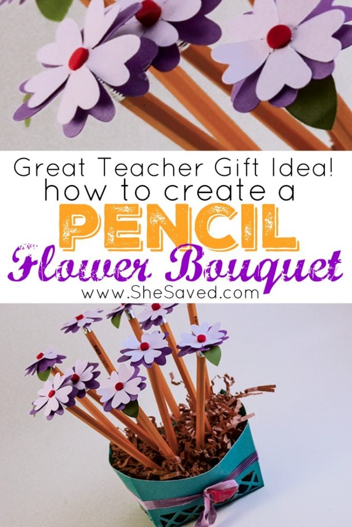 Isn't this Pencil Flower Bouquet the cutest? Easy to make and such a fun and affordable teacher gift to give!