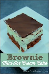 Easy Brownie Mint Ice Cream Cake