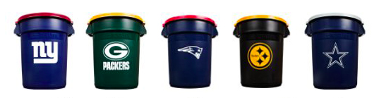 Rubbermaid NFL Trash Cans