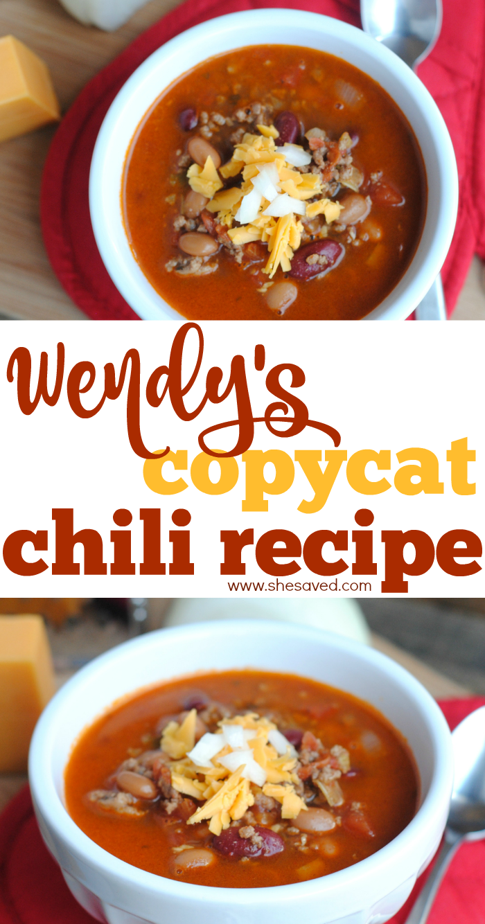 Copycat Recipe Wendy S Chili Recipe