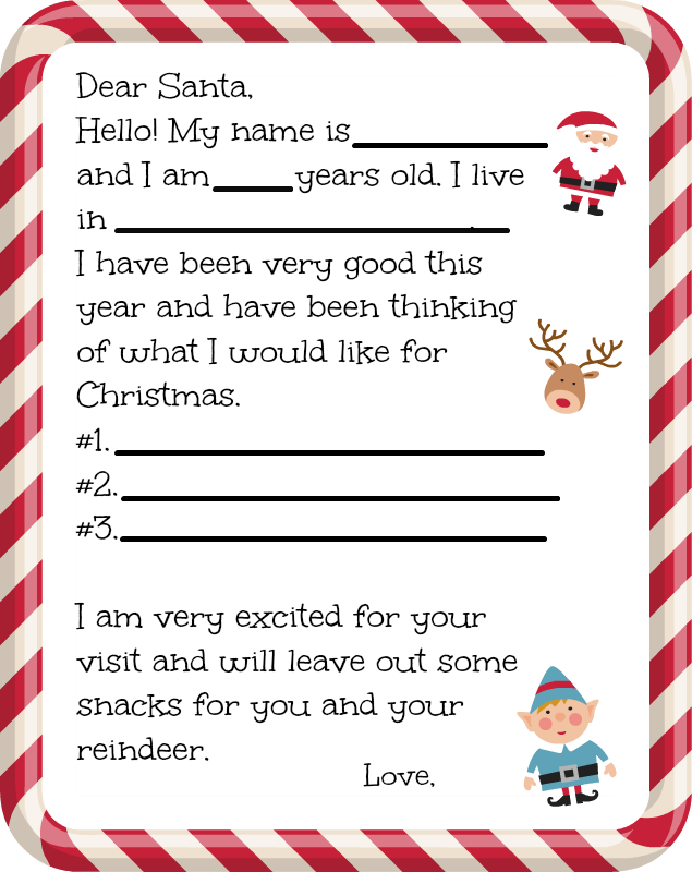Free Letter to Santa