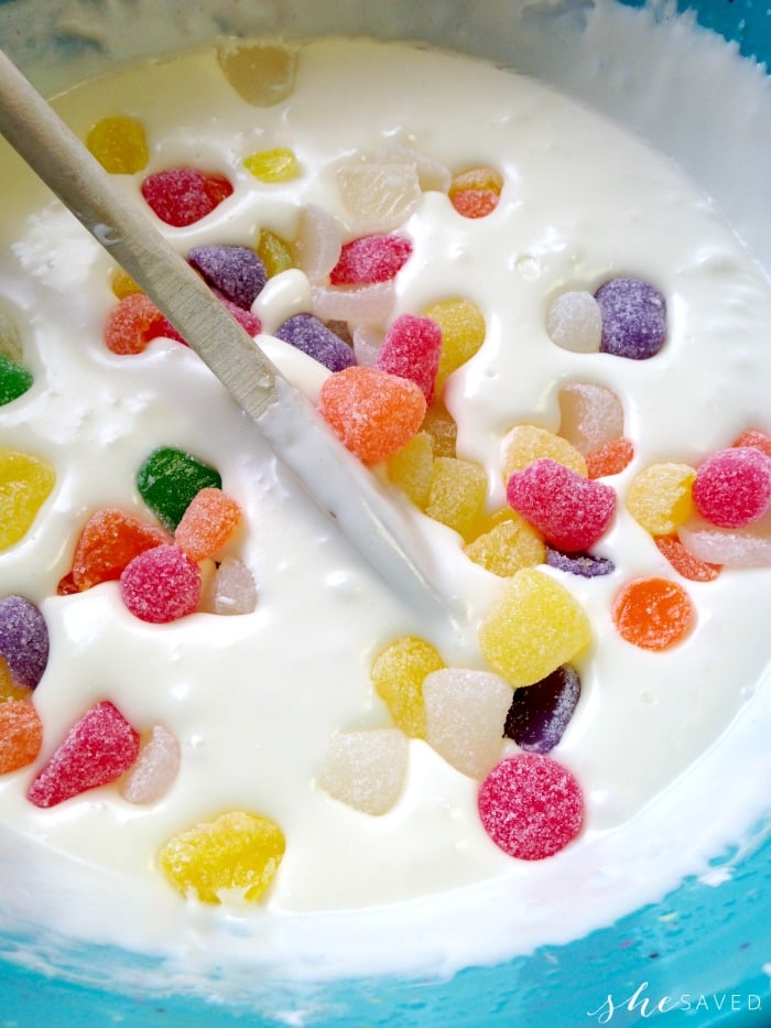 Gumdrop fudge with marshmallow