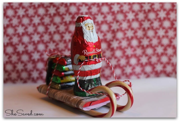 Santa Sleigh made of candy