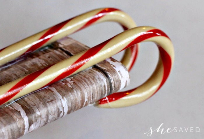 DIY candy sleigh candy cane sleigh craft