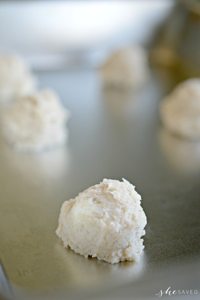 Making homemade eggnog cookies