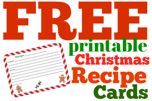 FREE Christmas Recipe Card Printable