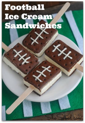 Football Ice Cream Sandwiches