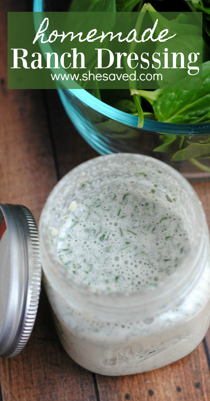 homemade ranch dressing mix and recipe