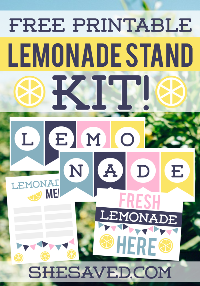 Free Printable Lemonade Stand Kit