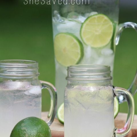 This Homemade Limeade is so easy and SO refreshing for those hot summer months!