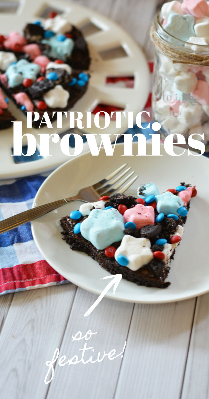 Patriotic Brownies perfect for the 4th of July 