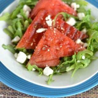 This Grilled Watermelon Salad is wonderful for summer lunches or dinner sides. Make sure to pin it for your next grilling event!