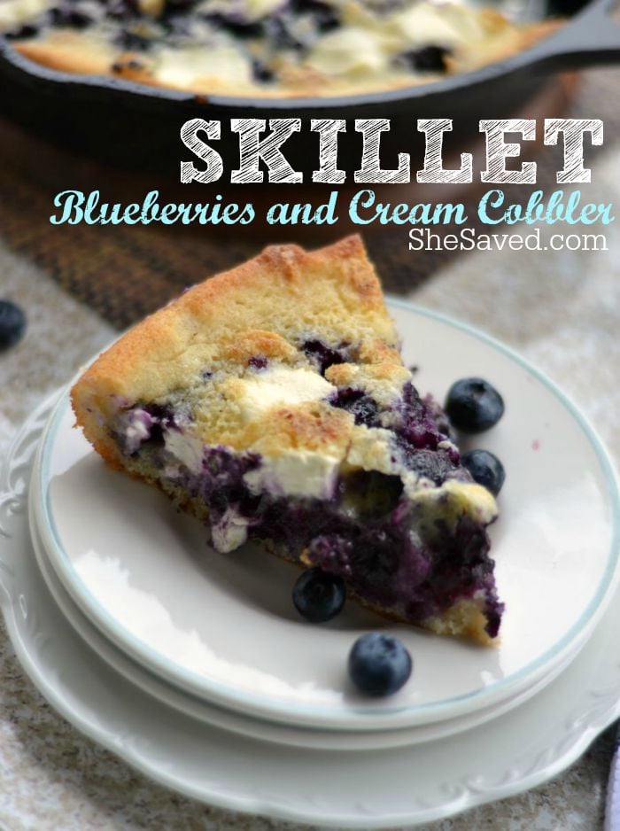This skilled blueberries and cream cobbler makes for a wonderful and easy dessert, especially when topped with ice cream!