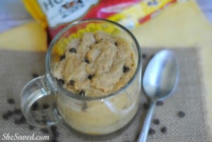 Chocolate Chip Peanut Butter Cookie in a Mug