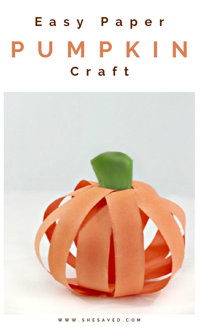 pumpkin craft made out of paper strips