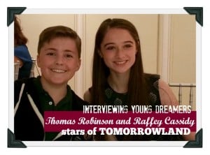 TOMORROWLAND Young Stars Raffey Cassidy and Thomas Robinson