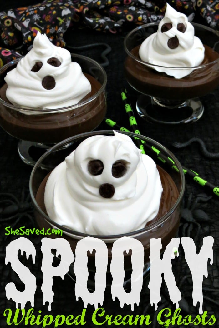 Easy to make Whipped Cream Ghosts Pudding Cups Recipe