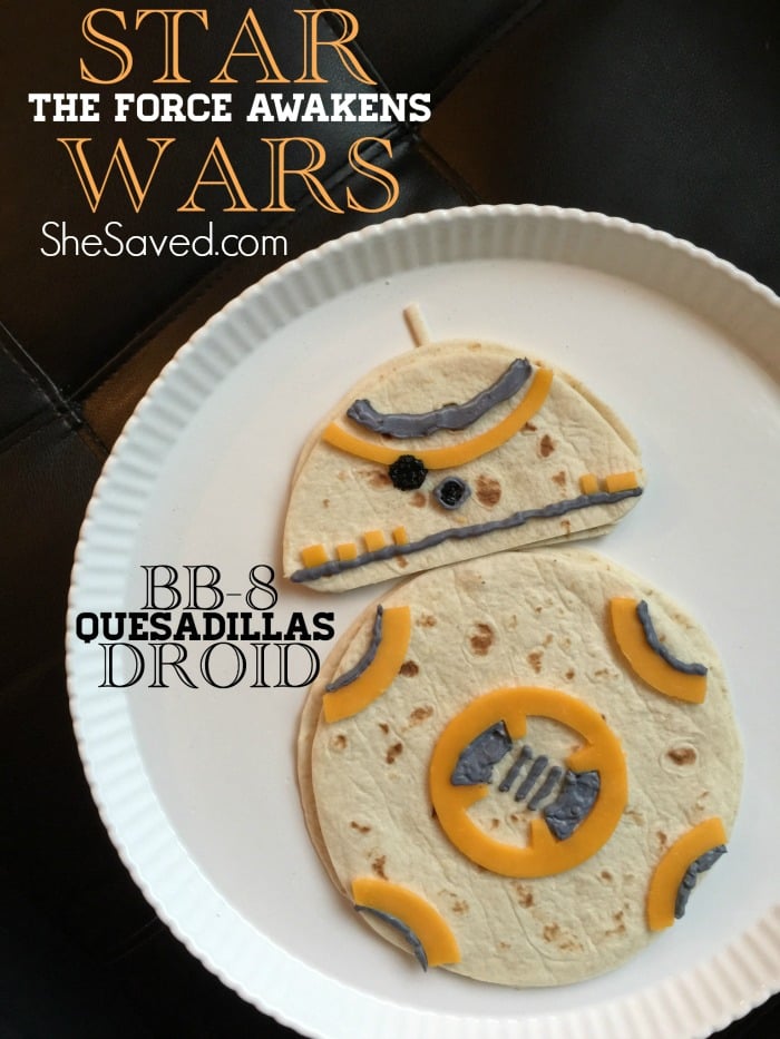 Make your STAR WARS fans this fun Star Wars Treat with these BB-8 Quesadillas. This Star Wars inspired snack is sure to excite any fan!