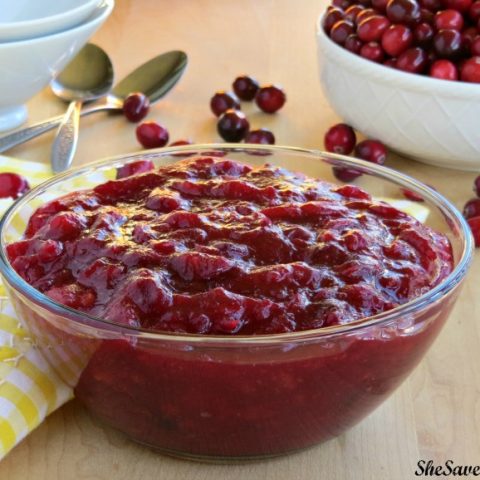 Easy and so delicious, this Maple Vanilla Cranberry Sauce will be a hit at your Thanksgiving meal!