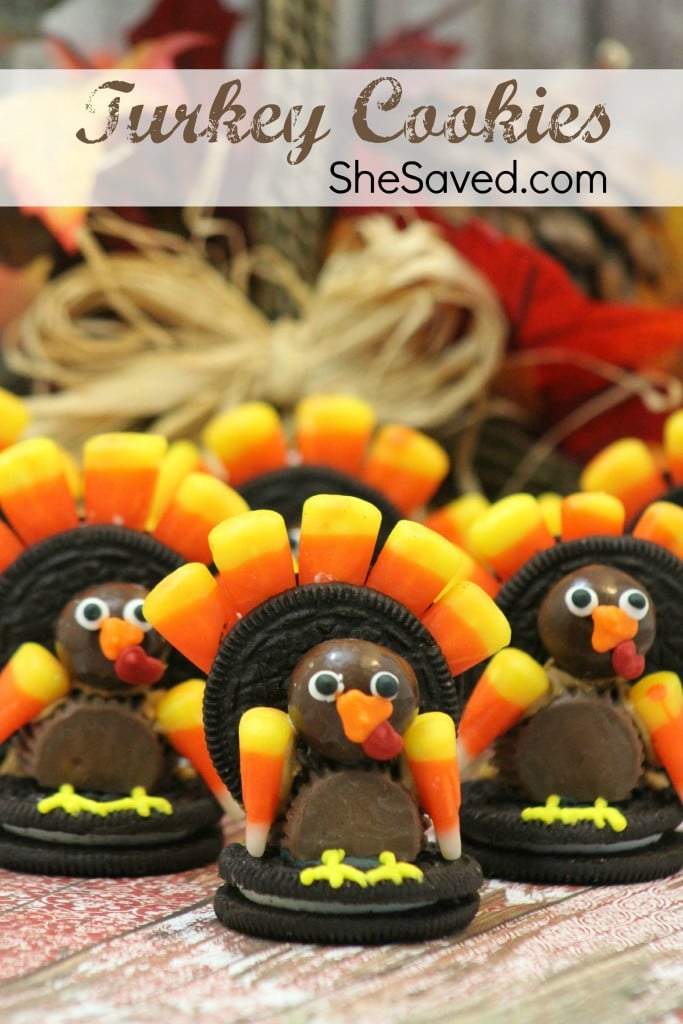 How cute are these adorable Turkey Cookies! So much fun to make and the kids love to help! They're perfect for a class party or Thanksgiving dessert!