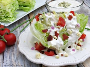 Wedge Salad Recipe with Homemade Blue Cheese Dressing