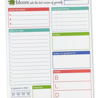 Getting Organized: The Bloom Daily Planner Tear Pad