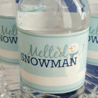 FREE Printable: Melted Snowman Water Bottle Labels
